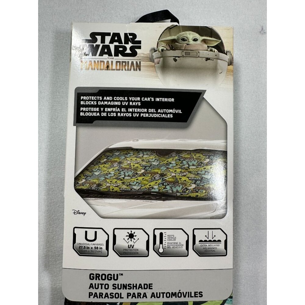 Star Wars Mandalorian Grogu Auto Sunshade 27.5"x58" UV Protection Baby Yoda - Picture 2 of 7